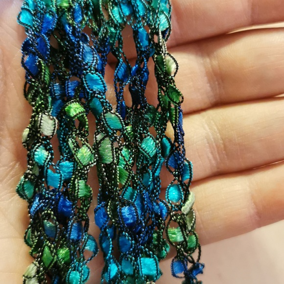 Multi Strand Braided Fabric Necklace Pair - Picture 15 of 17